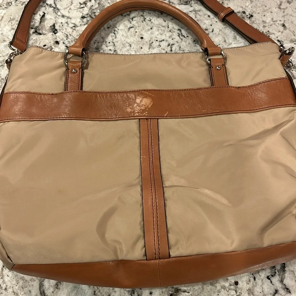 Banana Republic Nylon Leather Laptop Bag